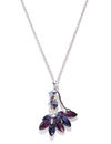 YouBella Blue  Purple Crystal Stone-Studded Pendant with Chain