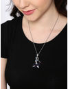 YouBella Blue  Purple Crystal Stone-Studded Pendant with Chain