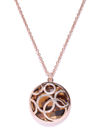 YouBella Brown Gold-Plated Crystal Stone-Studded Pendant with Chain