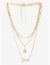 YouBella 
Set of 2 Gold-Toned & Blue Gold-Plated Necklaces