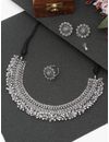 YouBella Silver-Plated Jewellery Set for Girls and Women (Silver) (YBNK_50346)