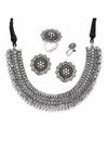 YouBella Silver-Plated Jewellery Set for Girls and Women (Silver) (YBNK_50346)