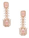 YouBella Jewellery Celebrity Inspired Rose Gold Plated Jewellery Set with Earrings for Girls and Women (YBNK_50442) (Pink)