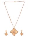 YouBella Jewellery Celebrity Inspired Gold Plated Pendant Necklace Set with Earrings for Girls and Women (YBNK_50446) (Gold)