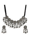 YouBella Jewellery Oxidised Silver Necklace Jewellery Set for Girls and Women