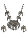 YouBella Jewellery Oxidised Silver Necklace Jewellery Set for Girls and Women