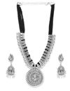 YouBella Stylish Latest Afghani Oxidised Jewellery Silver Plated Jewellery Set for Women (BLACK)(YBNK_5488)