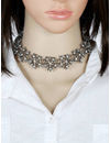 YouBella Jewellery for Women Silver Plated Statement Choker Necklace Jewellery for Girls/Women