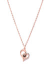 YouBella Rose Gold-Plated Stone-Studded Heart-Shaped Pendant with Chain