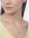 YouBella Rose Gold-Plated Stone-Studded Heart-Shaped Pendant with Chain