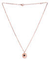 YouBella Rose Gold-Plated Stone-Studded Circular Pendant with Chain