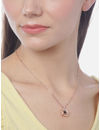 YouBella Rose Gold-Plated Stone-Studded Circular Pendant with Chain