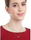 YouBella Silver-Plated Hearts Shaped Layered Necklace