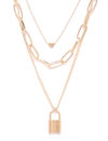 YouBella Gold-Plated Lock  Heart Shaped Layered Necklace