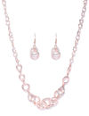 YouBella Rose Gold-Plated Stone-Studded Jewellery Set