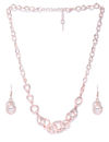 YouBella Rose Gold-Plated Stone-Studded Jewellery Set