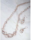 YouBella Rose Gold-Plated Stone-Studded Jewellery Set