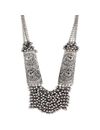 YouBella Stylish Latest Design Afghani Tribal Jewellery  Multi Strand for Women (Silver) (YBNK_5780)