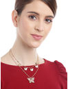 YouBella Gold-Plated Butterfly Shaped Layered Necklace