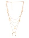 YouBella Stylish Jewellery Layered Gold Plated Multi Strand Necklace for Women (Golden, YBNK_5799)