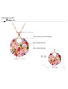 Valentine Gifts :YouBella Gracias Collection Swiss Zircon Jewellery Rainbow Colors Exquisite Rose Gold Plated Pendant/Necklace for Women and Girls