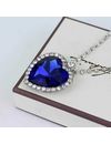 YouBella Latest Stylish Party Wear Jewellery Silver Plated Pendant for Women (Blue) (YBPD_71096)