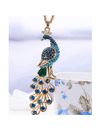 YouBella Jewellery Gracias Collection Peacock Shape 10 cm Long Pendant/Necklace for Women and Girls