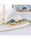 YouBella Jewellery Gracias Collection Peacock Shape 10 cm Long Pendant/Necklace for Women and Girls