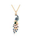 YouBella Jewellery Gracias Collection Peacock Shape 10 cm Long Pendant/Necklace for Women and Girls