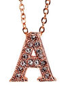 Best Valentine Gifts :YouBella Jewellery Alphabet Letter A Unisex Pendant/Necklace for Women/Girls/Boys/Men (Gold)