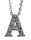 Best Valentine Gifts :YouBella Jewellery Alphabet Letter A Unisex Pendant/Necklace for Women/Girls/Boys/Men (Silver)