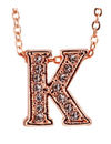 Best Valentine Gifts :YouBella Jewellery Alphabet Letter K Unisex Pendant/Necklace for Women/Girls/Boys/Men (Gold)