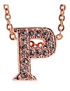 Valentine Gifts :YouBella Jewellery Alphabet Letter P Unisex Pendant/Necklace for Women/Girls/Boys/Men (Gold)