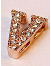 Valentine Gifts :YouBella Jewellery Alphabet Letter V Unisex Pendant/Necklace for Women/Girls/Boys/Men (Gold)