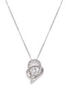 YouBella Silver-Toned Stone-Studded Contemporary Pendant with Chain