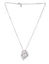 YouBella Silver-Toned Stone-Studded Contemporary Pendant with Chain