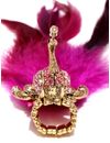 YouBella Jewellery Designer Peacock Feather Adjustable Ring for Girls and Women (Pink)