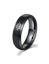 YouBella Jewellery His Queen Her King 100% Stainless Steel Never Fading Couple Rings for Girls/Women and Boys/Men (Gold-Black)