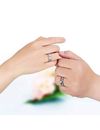 Valentine Gifts for Girlfriend/Wife : YouBella Jewellery Heart Shape 100% Stainless Steel Couple Rings for Girls/Women/Boys/Men