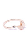 YouBella Women Rose Gold-Plated Stone-Studded Adjustable Finger Ring