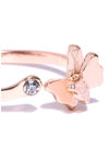 YouBella Women Rose Gold-Plated Stone-Studded Adjustable Finger Ring