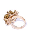 YouBella Gold-Plated Stone-Studded Floral Adjustable Finger Ring