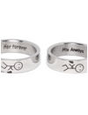 YouBella Set of 2 Silver-Plated Engraved Couple Rings