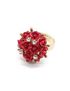 Valentine Gifts for Girlfriend/Wife : YouBella Jewellery Stylish Love Rose Ring for Women/Girls (Red)