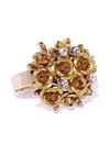 Valentine Gifts for Girlfriend/Wife : YouBella Jewellery Stylish Love Rose Ring for Women/Girls (Gold)