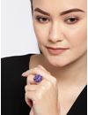 Valentine Gifts for Girlfriend/Wife : YouBella Jewellery Stylish Love Rose Ring for Women/Girls (Purple)