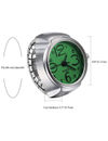 YouBella Jewellery Stylish Finger Ring Watch Jewellery Alloy Silver Plated Ring for Girls/Women and Boys/Men (Green)