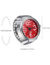 YouBella Jewellery Stylish Finger Ring Watch Jewellery Alloy Silver Plated Ring for Girls/Women and Boys/Men (Red)