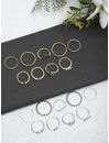 YouBella
Set Of 18 Gold-Toned & Silver-Toned Textured Finger Rings