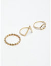 YouBella
Set Of 18 Gold-Toned & Silver-Toned Textured Finger Rings